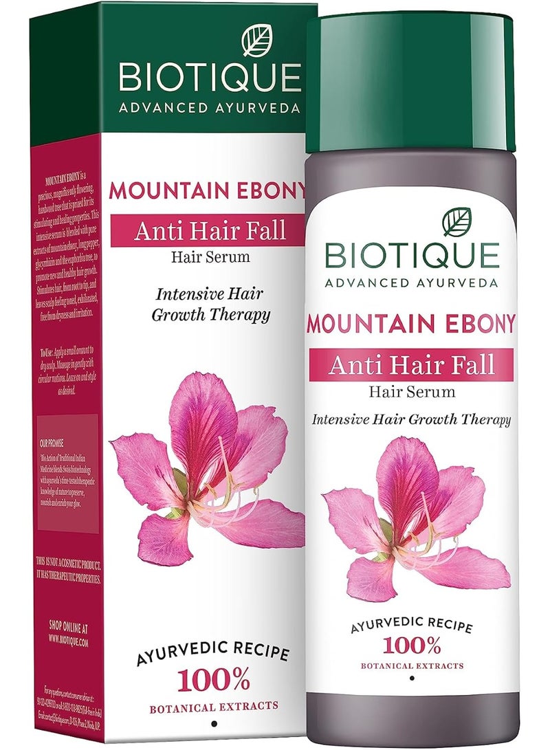 Biotique Bio Mountain Ebony Vitalizing Serum 120ml | Anti Hair Fall Treatment | Intensive Hair Growth Serum | For Thinning & Weak Hair - Image 1